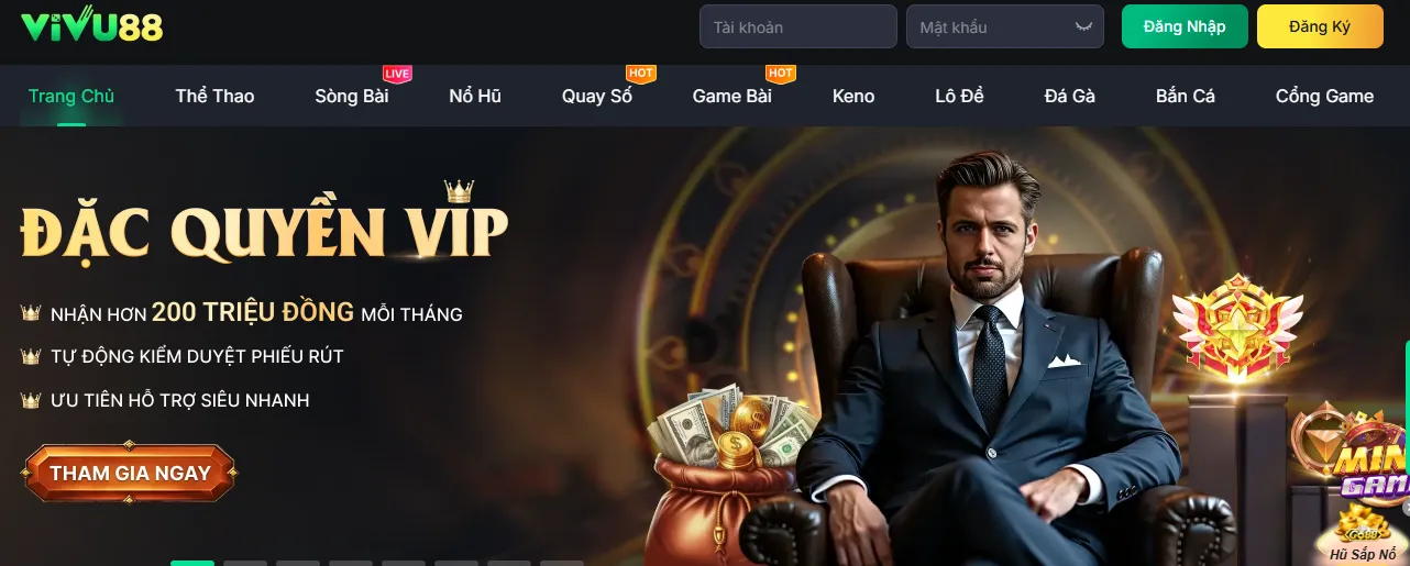 Vivu88 nhà cái cá cược thể thao hàng đầu với trải nghiệm đỉnh cao